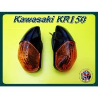 ราคา ไฟเลี้ยวหน้า สีดำ (ฝาไฟเลี้ยวเป็นสีส้ม) - Kawasaki KR150 Front Turn Signal Set (20111486473)
