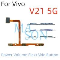 ราคา สําหรับ Vivo V21 5G ปุ่มปรับระดับเสียงด้านข้าง Key Flex Cable Repair Part สวิตช์ไฟปุ่มด้านข้าง Key (52102814136)