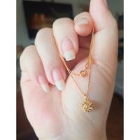 ราคา สร้อยคอเงินsterling -silver /925-ITALY พร้อมจี้เพชรรัสเซียแท้ชุบทองคำ18K แท้ๆ#ทองคำเหมือนจริง (28613469219)