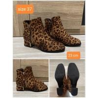 ราคา รองเท้าบูทบุขนนุ่มลายเสือ (28970156640)