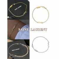 ราคา แบรนด์ใหม่ของแท้ SAINT LAURENT / YSL ตัวอักษรโลโก้แก้ว / ทองเหลือง / สร้อยข้อมือแฟชั่น Rhinestone (57957963774)