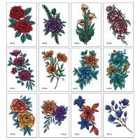 ราคา 12 ชิ้นสตรีบุรุษเซ็กซี่สีสันแฟชั่นต่างๆ Dark องค์ประกอบดอกไม้กันน้ําชั่วคราว Tattoo สติกเกอร์ดอกไม้ Peony Rose Sketches สีดําแฟลชรอยสักยอดนิยมร้อนในยุโรปและอเมริกา (42812898496)