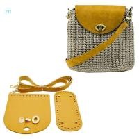 ราคา KitCrochet กระเป๋าโครเชต์ ฐานหนังPU พร้อมสายปรับระดับ (57959463974)