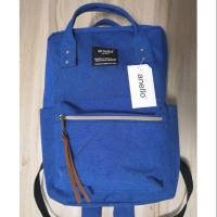 ราคา กระเป๋าเป้สะพายหลัง Anello square mini backpack ของแท้ ใหม่ สีน้ำเงิน (7038673439)