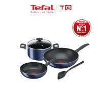 ราคา Tefal เซ็ตเครื่องครัว 5 ชิ้น สีน้ำเงิน Clear Cook รุ่น B266S595 รับประกันศูนย์ 2ปี (26988607279)