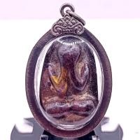 ราคา K656 พระปิดตา หลวงปู่ไข่ วัดเชิงเลน เนื้อผง คลุกรัก ปี 2460 เลี่ยม กรอบพระ โบราณ ขนาด 3.0X5.0 ซม. (26237018879)