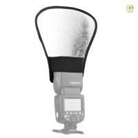 ราคา Portable Universal Camera Flash Reflector Speedlite Bounce Diffuser Board with Silver & White Reflective Surface Replacement for Godox Yongnuo on-Camera Flash (20655369003)