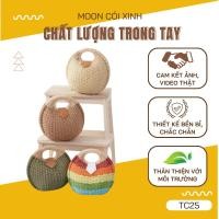 ราคา [ทีซี25] กระเป๋าถือ กก ทรงฟักทอง สไตล์วินเทจ - Pretty Moon Sedge (46606134974)