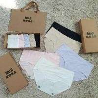 ราคา กางเกงในผู้หญิง กางเกงในMuji เนื้อผ้าคอตตอน สไตล์ญี่ปุ่น กางเกงในไร้ขอบ underwear ระบายอากาศได้ดี สินค้าพร้อมส่ง (17954807533)