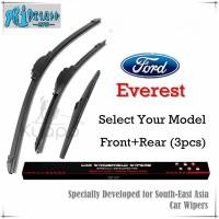 ราคา (หน้า+หลัง 3 ชิ้น) ชุดใบปัดน้ําฝน Ford Everest สําหรับ 2003-2023 (เลือกรุ่นของคุณ) ชุดที่ปัดน้ําฝนกระจกรถยนต์ SUV EVERST (ประเภทกล้วย+หลังเดิม) จากภรรยา (26728025648)