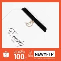 ราคา โชคเกอร์ สายดำ จี้เพชร | Moonshine Choker (1440086888)