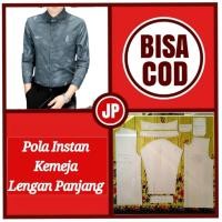 ราคา KAMEJA เสื้อเชิ้ตแขนยาวผู้ชายลายทันที/เสื้อเชิ้ตผู้ใหญ่พิมพ์ลายทันที/ลายเย็บเรียบง่าย/ (49305694396)
