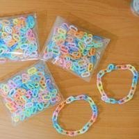 ราคา #พร้อมส่ง ✨ โซ่หมากเก็บ สีพาสเทล ห่อละ 25 กรัม (7342877072)