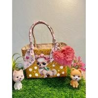 ราคา กระเป๋าสานงานแฮนด์เมด กระเป๋าสานผักตบชวา เป๋าสานกระจูด 7x9 พร้อมส่ง (29700239058)