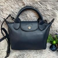 ราคา อ่านรายละเอียดก่อนนะคะกระเป๋าถือ+สะพายข้าง Longchamp S สีกรม หนังแกะ 8 นิ้ว มือสอง (28673794734)