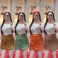 ราคา (H03) พร้อมส่ง ชุดเซ็ท 2 ชิ้น เสื้อยืด+กระโปรงกางเกงลายไทย ใส่เล่นสงกรานต์ (26329072911)