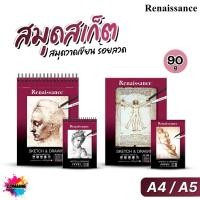 ราคา Renaissance สมุดสเก็ตช์ ชนิดผิวเรียบ สำหรับงานที่ใช้ดินสอ ปากกา สีเทียน สีชอล์ค และสีน้ำมัน ขนาด90 แกรม พร้อมส่ง ออกบ... (47156668902)