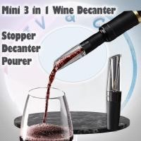 ราคา ขวดเหล้าไวน์และ Pourer & Stopper 3 in 1 พร้อมโหมดเปิด/ปิดมินิขวดเหล้าไวน์红酒器 (24960464681)
