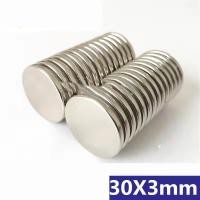 ราคา 1/5/ชิ้น แม่เหล็ก 30x3mm กลมแบน 30x3มิล Magnet Neodymium 30*3มิล แม่เหล็กแรงสูง 30mm x 3mm แรงดูดสูง แม่เหล็กแรงดึงดูด (11986181314)