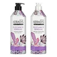 ราคา Kerasys Elegance & Sensual Perfumed Shampoo 600ml + Rinse 600ml Set (56209143528)