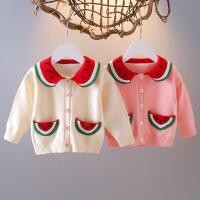 ราคา เสื้อคลุมกันหนาวเด็กผู้หญิง ไหมพรมลายแตงโม (15742154874)