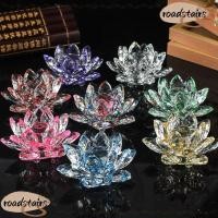 ราคา ROADSTAIRS ตุ๊กตาดอกบัวคริสตัล, หลายสี 120 มม.เครื่องประดับดอกบัว, โต๊ะทับกระดาษเครื่องประดับดอกบัวตกแต่งดอกบัวดอกบัวดอกไม้จิ๋วของขวัญของที่ระลึก (55908381672)