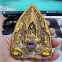 ราคา พระสามนาคปรกเนื้อดิน ติดเม็ดพระธาตุ กรุดอยไซ (41918542364)