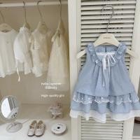 ราคา 2025สาวลูกไม้สีฟ้าเสื้อกั๊กกระโปรงหวานแขวนกระโปรงเด็กแฟชั่นเค้กกระโปรงชุด/2025สาวลูกไม้สีฟ้าเสื้อกั๊กกระโปรงหวานแขวนกระโปรงเด็กแฟชั่นเค้กชุดกระโปรง 0421ทซ (55909240091)