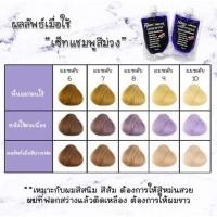 ราคา แพ๊คคู่ชุดแชมพูม่วงและครีมนวด500ml.ลดเม็ดสีเหลืองในผม/รักษาสีผมเพิ่มความหม่น (1202821805)