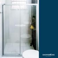 ราคา ชาวเวอร์คิง ฉากกั้นอาบน้ำ DIY Shower-in-a-Box รุ่น SA03 บานเลื่อน2ตอน ขนาดสั่งตัด กระจกนิรภัยเทมเปอร์มอก.หนา 4มม. (11869764858)
