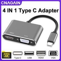 ราคา Cnagain อะแดปเตอร์ USB C เป็น HDMI VGA Type C เป็น VGA Thunderbolt 3 สําหรับมอนิเตอร์คู่ OTG MacBook Air Pro iPad Pro Nintendo Surface Go Pro (18890009340)