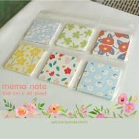 ราคา [พร้อมส่ง] กระดาษโน๊ต ลายดอกไม้สไตล์ญี่ปุ่น 2 ลาย รวม 40 แผ่น memo note (7274848540)