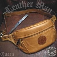 ราคา กระเป๋าคาดเอว (มือ1) LeatherMan หนังแท้ รุ่น Queen สีแทน (25411610729)