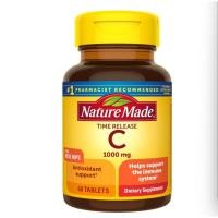 ราคา Nature Made Vitamin C 1000 mg Time Release ค่อยๆปล่อยวิตามินซีต่อเนื่อง Tablets with Rose Hips, 60 เม็ด (24344073671)