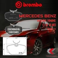 ราคา ผ้าเบรคหน้า BREMBO MERCEDES BENZ E W201 190E (1.8 2.0) ปี 90-> (P06010B) (17779900982)