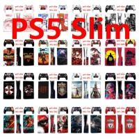 ราคา 50 สีสติกเกอร์ผิวใช้งานร่วมกับ Sony Playstation 5 Slim Disc & Digital Edition ไวนิล Decal รูปแบบชุดฟิล์มป้องกันสําหรับ PS5 Slim คอนโซลและ 2 ชิ้น Controller (56558742887)