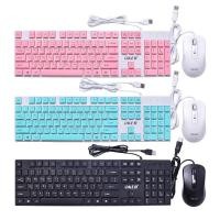 ราคา ️พร้อมส่งทุกวัน OKERชุดคีย์บอร์ด+เมาส์ KM-378 CHOCOLATE Keyboard and mouse แบบมีสาย (26953206261)