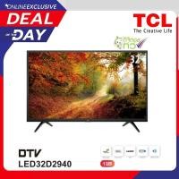 ราคา TCL ทีวี 32 นิ้ว LED HD 720P (รุ่น 32D2920) -DVB-T2- AV In-HDMI-USB-Slim ดิจิตอลทีวี รับประกันศูนย์ 1 ปี (3098156108)