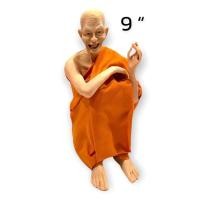 ราคา (หน้าตัก 9นิ้ว สูง25ซม.)หลวงปู่สรวง เทวดาเดินดิน งานไฟเบอร์หุ่นขี้ผึ้งห่มจีวรเสมือนจริง ท่านเป็นพระโพธิสัตว์ผู้อยู่อย่าง (15187068243)
