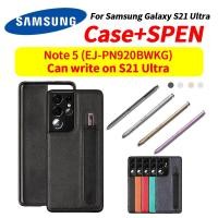 ราคา (ส่งฟรี) ปากกา S ของแท้ 100% Samsung Note5 (EJ-PN920BWKG) เขียนบน S21 Ultra ได้ !! Stylus S-Pen เคสหนัง PU พร้อมช่องใส่ปากกา สําหรับ Samsung Galaxy S21 Ultra (14204693157)