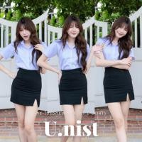 ราคา กระโปรงนักศึกษาทรงเอ ผ่าหน้า-หลัง ความยาว 14"-20“ เอว 23-34” ทรงเอเอวสูง ผ้าฮานาโกะสีดำ (20817722166)