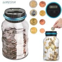 ราคา WMES1IA กล่องเก็บเงิน USD EURO GBP กระปุกออมสินจอแสดงผลดิจิตอล LCD อัตโนมัติ (51608867791)