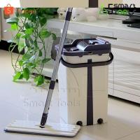 ราคา [ลดพิเศษ] InnTech ไม้ถูพื้นพร้อมถัง ไม้ม๊อบ ไม้ถูพื้น แฟลตม๊อบ 2-in-1 ล้างผ้าม๊อบและรีดน้ำในถังเดียว เหมาะกับพื้นทุกชนิด (25896142126)