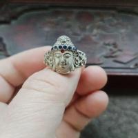 ราคา คอลเลกชันพระพุทธรูปหัวแหวนโบราณจากเยื่อกระดาษในสไตล์ชาติพันธุ์เก่าเงิน cloisonne (47057529991)