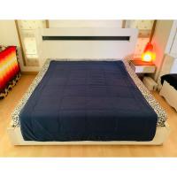 ราคา ที่นอนปิคนิค หรือท๊อปเปอร์ ขนาด 5-5.5ฟุต สีน้ำเงินขลิบขอบขาวปักลายตารางทั้งผืน (สภาพใหม่) มือสองสภาพดี เกาหลีแท้ (24861478418)