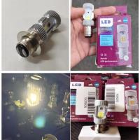 ราคา หลอดไฟหน้า LED รุ่น LED-HL [M5] แสงขาว สว่างเพิ่ม 100% หลอดไฟ LED มอไซค์ ไฟ แป้นเล็กT19 12V DC 6 (50104770400)