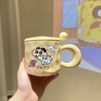 ราคา แก้วมัคเซรามิคลายการ์ตูนเครยอนชินจังสุดน่ารัก ถ้วยอาหารเช้าพร้อมช้อนและฝาปิด (28219809532)