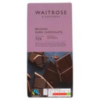 ราคา เวทโทรสเบลเยี่ยนดาร์คช็อกโกแลต72เปอร์เซนต์ 180ก Waitrose Belgian Dark Chocolate 72percent 180g [5000169608036 ] (51353154525)