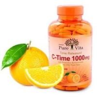 ราคา วิตามินซี Pure Vita 1000mg. รุ่น Time released จากแคนาดา จำนวน 250 เม็ด กระปุกใหญ่ (6628308801)