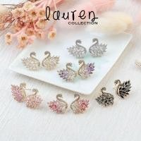 ราคา ต่างหูเพชรแบบติดหู หงส์เพชรขาวติดหู ใส่ออกงาน เจ้าสาว ดาราใส่ Cheery (19012031571)